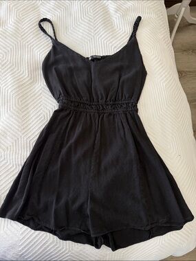 Zara Black Spaghetti-Strap Mini Dress